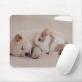 Welpen und Kaninchen Mousepad (Mit Mouse)