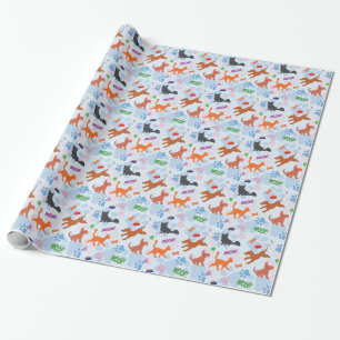 Welpen und Kätzchen Geschenkpapier