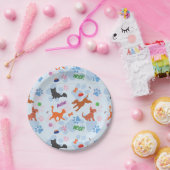 Welpen und Kätzchen Pappteller (Party)