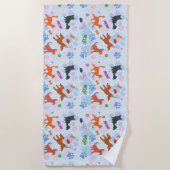 Welpen und Kätzchen Strandtuch (Vorderseite)