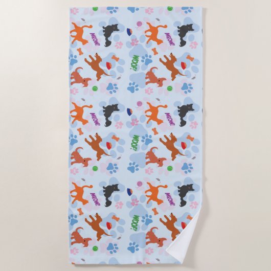 Welpen und Kätzchen Strandtuch (Vorderseite)