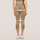 Welpen- und Knochenmuster Capri Leggings (Rückseite)