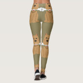 Welpen- und Knochenmuster Leggings (Rückseite)