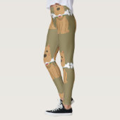 Welpen- und Knochenmuster Leggings (Links)