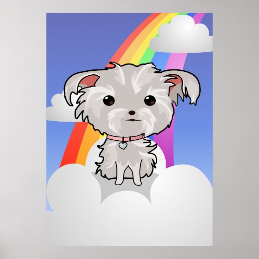 Welpen und Regenbogen Poster (Vorne)