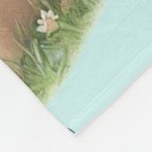Welpen und Schmetterlinge auf Blau Fleecedecke (Ecke)