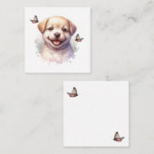 Welpen und Schmetterlinge Mitteilungskarte (Vorne/Hinten)