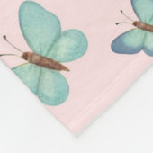 Welpen und Schmetterlinge Musterdecke Fleecedecke (Ecke)