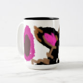 Welpen Valentine Zweifarbige Tasse (Vorderseite Links)