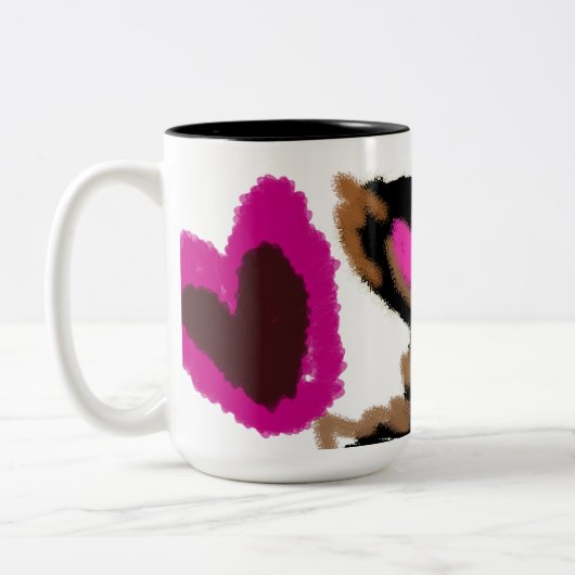 Welpen Valentine Zweifarbige Tasse (Links)