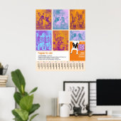 Welpen-Verkaufsplakat Vorlage 6 Bilder QR-Code Poster (Heimbüro)