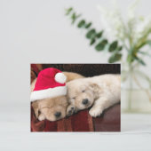 Welpen-Weihnachten Feiertagspostkarte (Stehend Vorderseite)