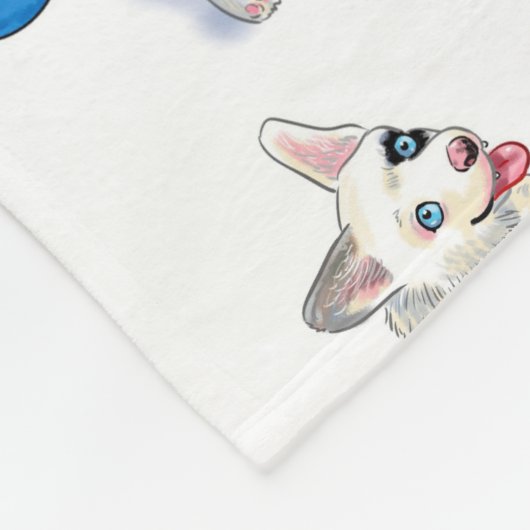 Welpen Weihnachten Fleecedecke (Ecke)