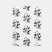 Welpen Weihnachten Fleecedecke (Vorderseite)