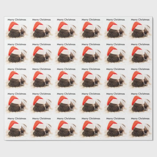 Welpen-Weihnachtsgeschenk-Packpapier Geschenkpapier (Flach)
