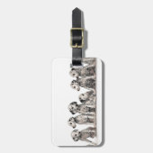 Welpen-Welpenhundehunde niedlicher dalmation Gepäckanhänger (Vorderseite vertikal)