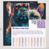 Welpen zum Verkauf Flyer Vorlage QR-Code (Vorne/Hinten)