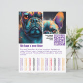 Welpen zum Verkauf Flyer Vorlage QR-Code (Stehend Vorderseite)