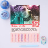 Welpen zum Verkauf Flyer Vorlage QR-Code (Einzeln)