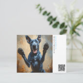Welpenankündigung Postkarte (Stehend Vorderseite)