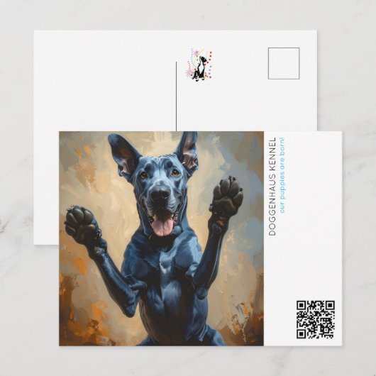 Welpenankündigung Postkarte (Vorne/Hinten)
