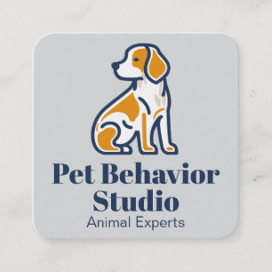 Welpenbild Dog Trainer Quadratische Visitenkarte