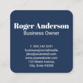 Welpenbild | Dog Trainer Quadratische Visitenkarte (Rückseite)