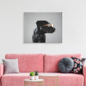 Welpenbrille Leinwanddruck (Insitu (Wohnzimmer))