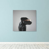 Welpenbrille Leinwanddruck (Insitu (Holzboden))