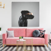 Welpenbrille Leinwanddruck (Insitu (Wohnzimmer))