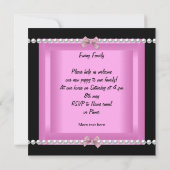 Welpendusche Niedlicher Hund rosa Einladung (Rückseite)