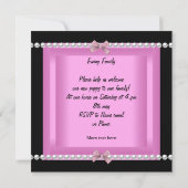 Welpendusche Niedlicher Hund Rosa Yorkie 2 Einladung (Rückseite)