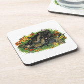 Welpengarten Getränkeuntersetzer (Linke Seite)