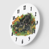 Welpengarten Große Wanduhr (Winkel)