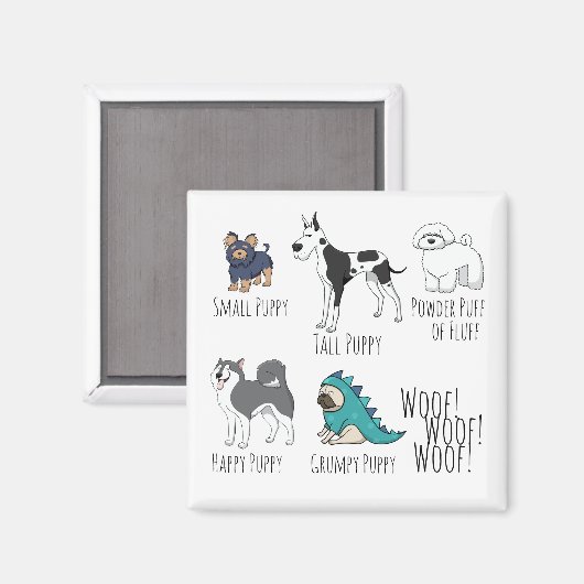 Welpengedicht Magnet (Vorderseite/Rückseite)