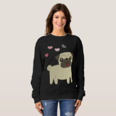 Welpenhühner, Geschenk für Mops, Buldoggen Sweatshirt (Vorne ganz)