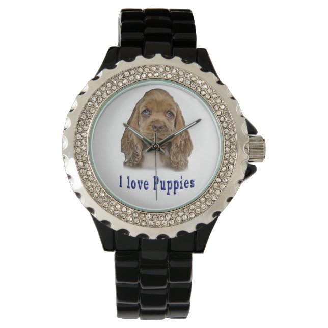 Welpenhund Armbanduhr (Vorderseite)