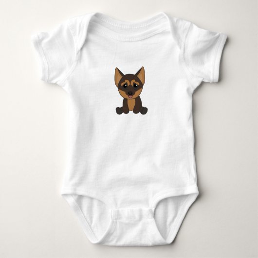 Welpenhund Baby Strampler (Vorderseite)
