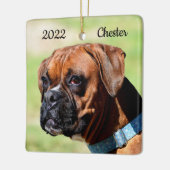 Welpenhund, braun und weiß keramikornament (Links)