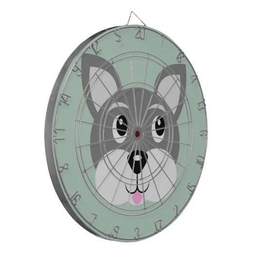 Welpenhund Dartscheibe (Vorderseite Links)