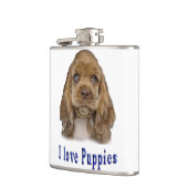 Welpenhund Flachmann (Links)