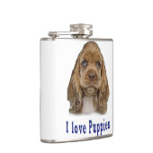 Welpenhund Flachmann (Rechts)