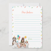 Welpenhund Geburtsdatum Uhrzeit Kapselausweis Dankeskarte (Vorderseite)