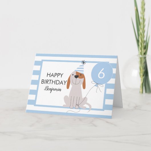 Welpenhund Geburtstagskarte jeden Alters Karte (Vorderseite)