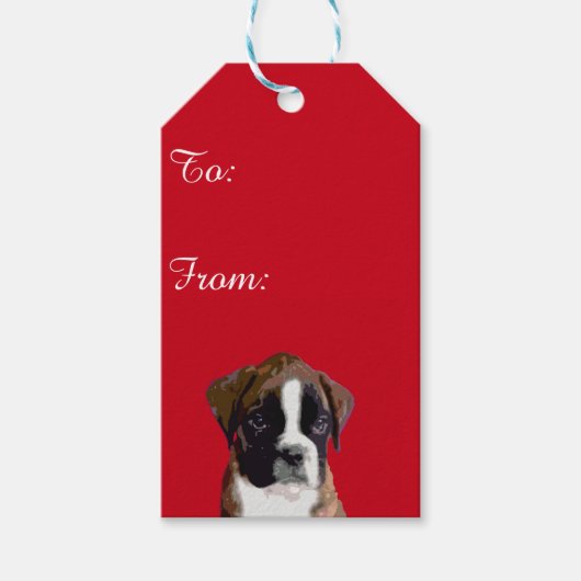 Welpenhund Geschenkanhänger (Vorderseite)