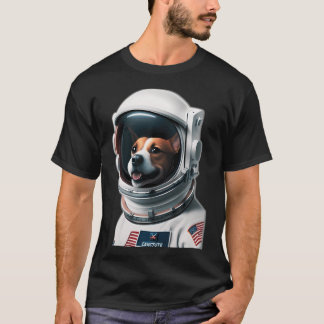 Welpenhund im Astronauten-Anzug T-Shirt