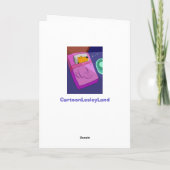 Welpenhund im Bett Grußkarte Karte (Rückseite)