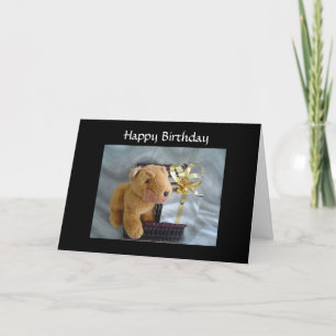 Welpenhund mit Geschenk Karte