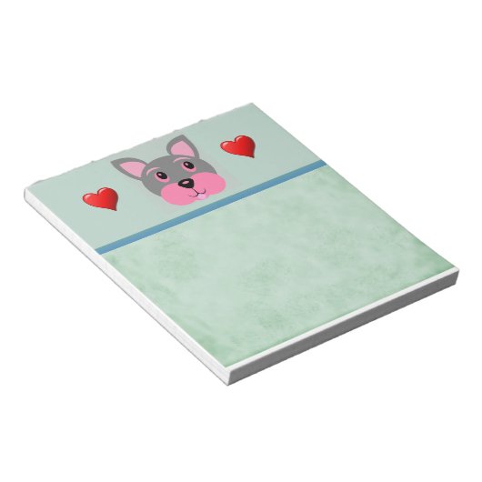 Welpenhund Notizblock (angewinkelt)