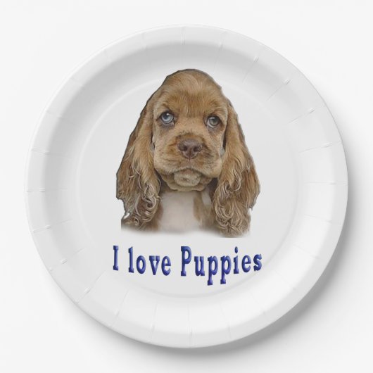 Welpenhund Pappteller (Vorderseite)